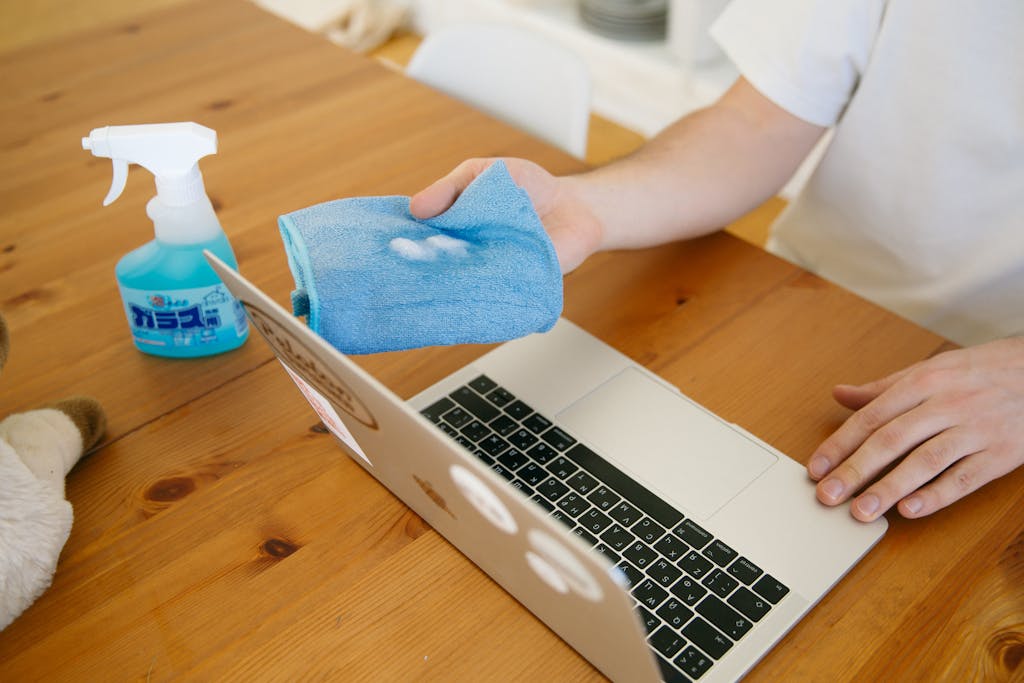 Disinfecting Laptop